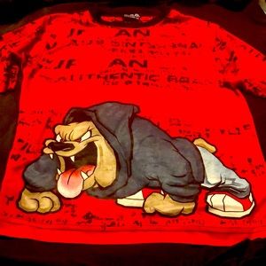 Nylon kids t shirt with cartoon print